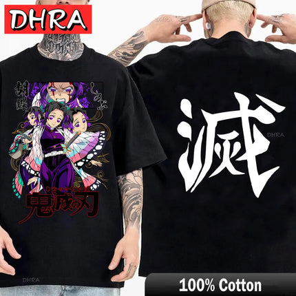 Demon Slayer T Shirt Nezuko Tshirt Women Kimetsu No Yaiba Top Tees Japanese Anime Tanjirou Kamado Tops Manga Harajuku T-shirt