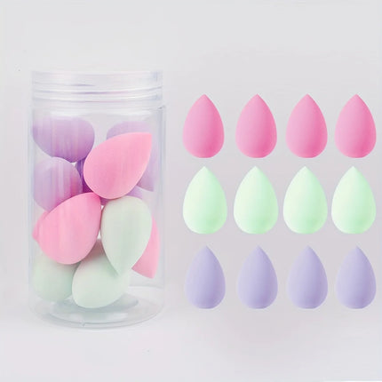 12pcs Mini Makeup Sponges - Soft, Latex-Free for Flawless Foundation Application, Wet & Dry Use, Alcohol-Free