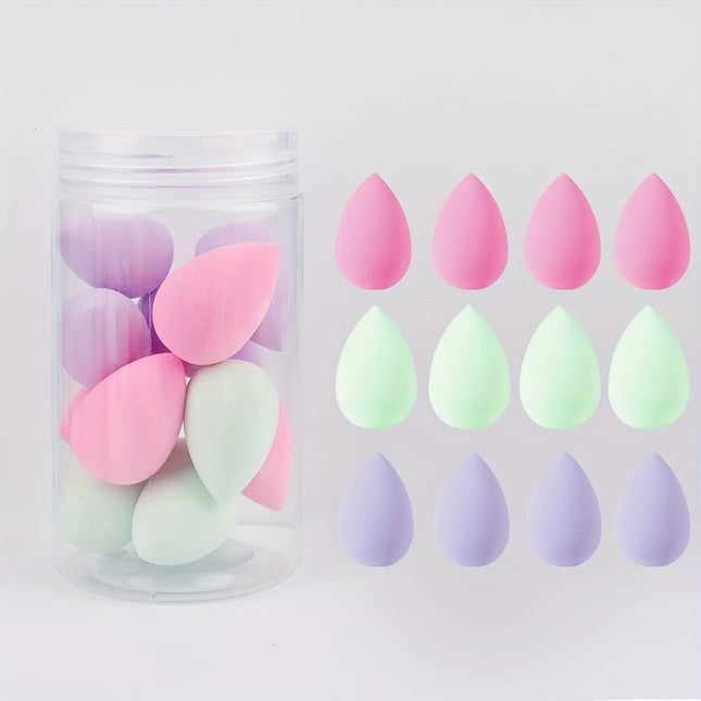 12pcs Mini Makeup Sponges - Soft, Latex-Free for Flawless Foundation Application, Wet & Dry Use, Alcohol-Free