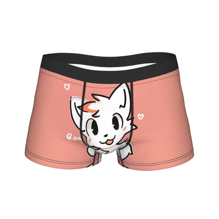 Men's Boykisser Silly Cat Underwear Cute Furry Funny Boxer Briefs Shorts Panties Homme Soft Underpants Plus Size