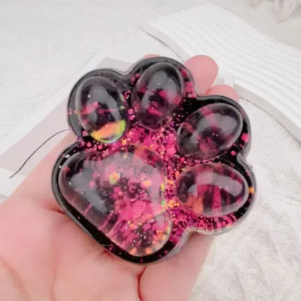 Halloween Dark Starry Sky Series Cat Claw Squishy Fidget Toy Cute Cat Paw Silicone Slow Rebound Pinch Decompression Toy