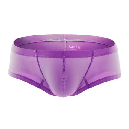 Men's Low-Rise Ice Silk Boxers Briefs Small Sexy Boxer Shorts Underwear Comfortable Panties for Men