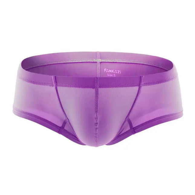 Men's Low-Rise Ice Silk Boxers Briefs Small Sexy Boxer Shorts Underwear Comfortable Panties for Men