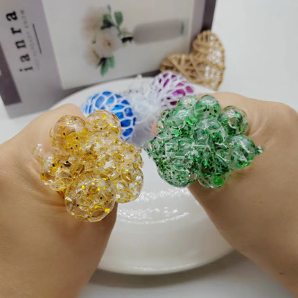 Colorful Star Squeezing Ball Squishy Ball 3D Stress Relief Sensory Toys Adults Anti-Anxiety Fidget Toy with Non-Toxic for Office