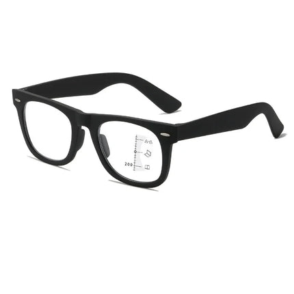 Vintage Progressive Multifocal Reading Glasses Women Men Large Square Presbyopia Eyeglasses Stylish Anti-blue Computer Eyewear