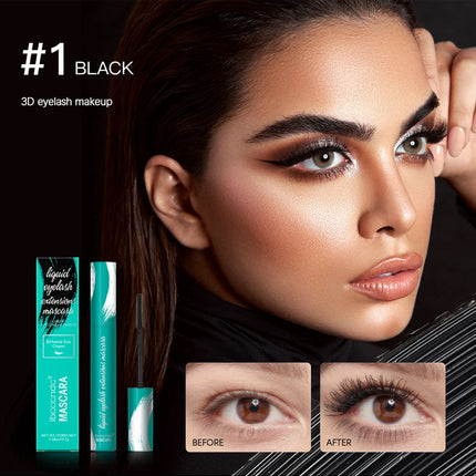 Waterproof Mascara Lash Curling Thick Lengthening Volumizing Eyelash Extension Long-Wearing Sweat-proof Black Mascara Eye Makeup