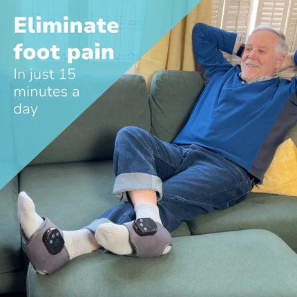 Emeka 3-in-1 Electric Ankle Massager 5 Level Heating Vibration for Eliminate Foot Pain Swelling Poor Circulation Brace Massager