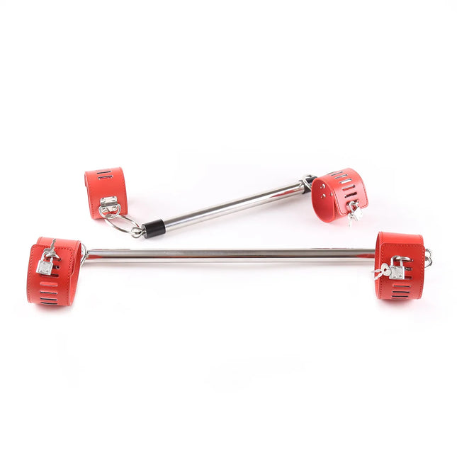 Sex Toy Kit of Spreader Bar Couples Adjustable Cuff BDSM Handcuffs Leg Cuff for SM Slave Restraint Sex Toy Removable Cuffs Toy