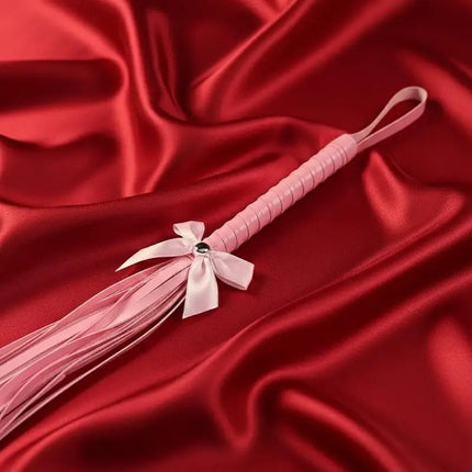 Dual Ended Leather Flogger Whip Crop and Tickler for Bondage Spank Adult Bedroom Role Play Accessory