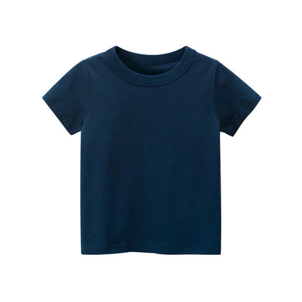 2 3 4 5 7 9 Years Summer Baby Boys Girls Short Sleeve T-shirt Cartoon Green Crocodile Children Kids Cotton Tops Pure Color