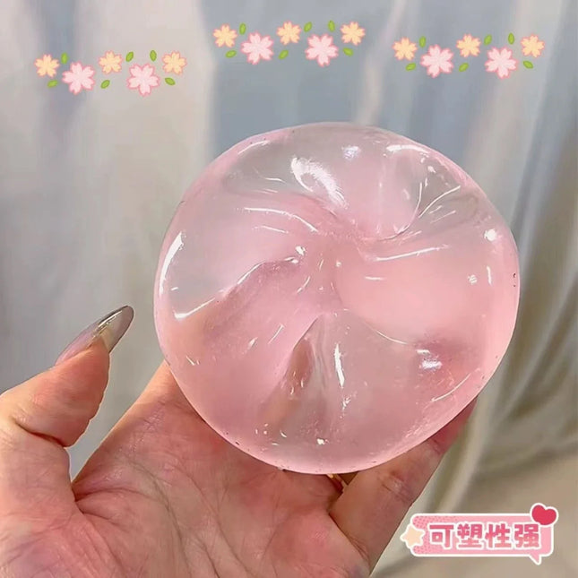 Blue Maltose Squishy Toys Anti-Stress Sensory Fidgets Toy Soft Simulated Transparent Blue Maltose Slow-Rebound Decompression Toy