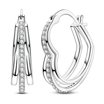 925 Sterling Silver Earrings Women 2025 Jewelry Hoop Ear Studs Sparkling Pave Earring Wedding Gift For Anniversary