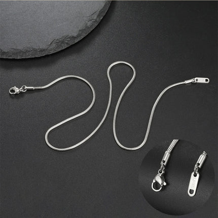 My Shape Round Snake Chain Necklace for Women Men Stainless Steel Link Chain 0.9mm 1.2mm 2mm Chains Choker Fashion Jewelry Gifts