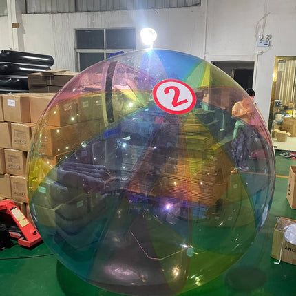 HIBADOU Water Walking Ball Zorb Ball 2M TPU Human Hamster Ball Inflatable Water Balloon Water Play Equipment Clear Dancing Ball
