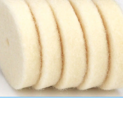 100PCS Dental Denture Polishing Wool Velvet Wheel Dental Polishing Felt Wheel Cloth Wheel Beige Hard Velvet Disc Dental Lab