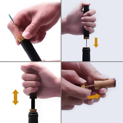 Newest Air Pressure Pump Wine Bottle Opener Portable Stainless Steel Pin Easy Cork Remover Corkscrew for Home Party Wine Lovers