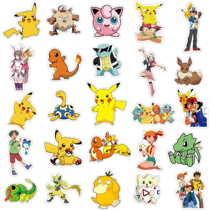 10/30/50pcs Anime Pokemon Graffiti Stickers Kawaii Pikachu Decal DIY Skateboard Laptop Waterproof Cartoon Graffiti Sticker