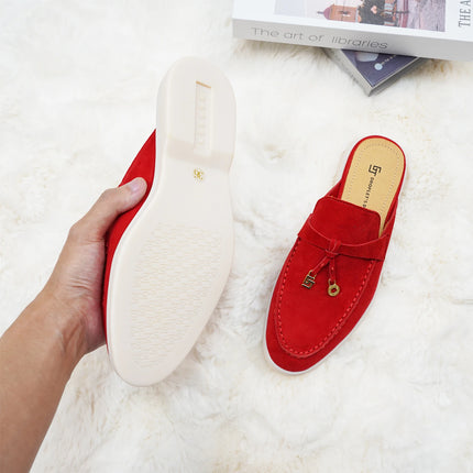 2024New women's anti slip casual loafers, fashionable cashmere flat shoes, spring and autumn men's sports driving casual shoes