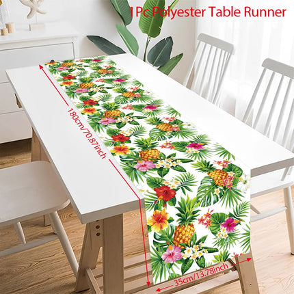 Hawaiian Garland Table Runner Hawaii Luau Tropical Party Decor Kids Favors Tableware ALOHA Summer Beach Birthday Party Supplies