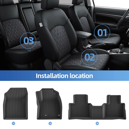 for Mitsubishi Outlander 2023-2024 Car Floor Mats Car Accessories Cargo Liner Trunk Mat Protection Pad Only Fit Right-Hand Drive