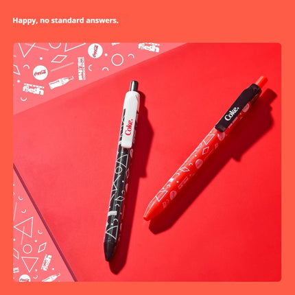 KACO Coca-Cola "Happy Bubbles" Gel Pen,Limited Teceflow Roller Pen 0.5mm Super Smooth ST Tip,Quick-Dry Ink For Journaling&Study