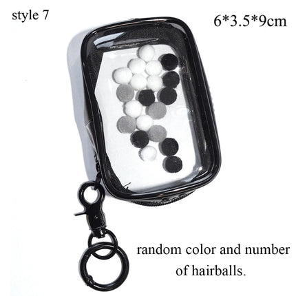 2023 Plush Doll Storage Pouch Transparent Mystery Box Storage Fashion Thicken Keychain Bag Classic Cute Doll Bag Keychain Wallet