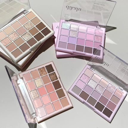 20 Colors Low Saturation Korean Eyeshadow Palette Purple Matte Pearlescent Long Lasting Waterproof Glitter Eye Shadow Eye Makeup