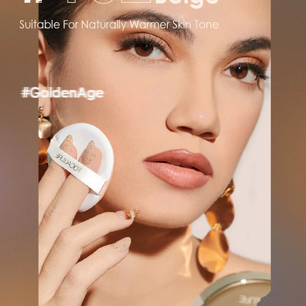 FOCALLURE Foundation Air Cushion Waterproof Matte Base Poreless High Coverage Face Cream Nutritious Smooth Foundation Makeup