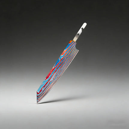 1PC,Blank Blade Kitchen Knives Titanium Damascus Steel Cleaver Knife Blades Knife Makers Home DIY Enthusiasts