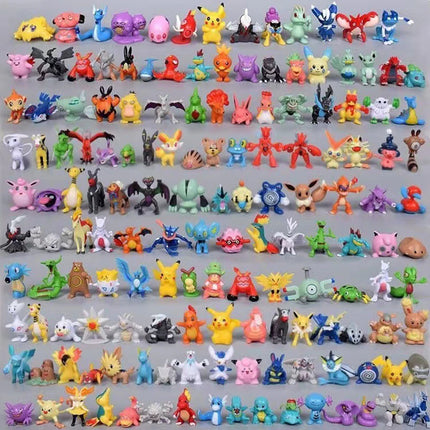 144pcs Pokemon Pikachu Action Figure Toys Mini Figures Model Toy Pikachu Anime Kids Doll Birthday Christmas Gifts
