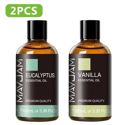 100ML Pure Plant Essential Oil Mint Bergamot Patchouli Citronella Lemongrass Chamomile Cedarwood For Reed Diffuser Humidifier
