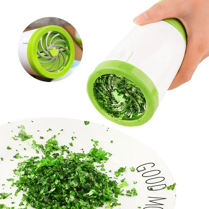 Manual Vegetable & Pepper Grinder Stainless Steel Herb Chopper Kitchen Gadget