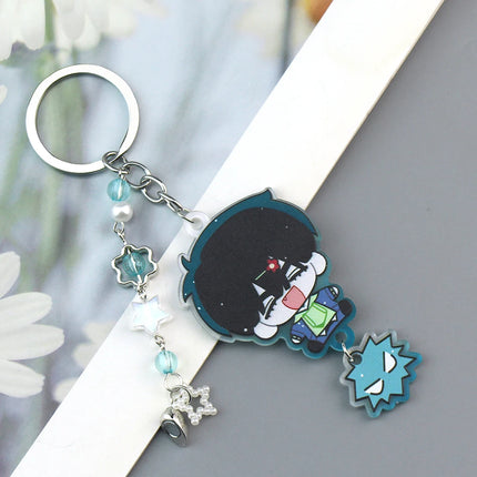 2Pcs Alien Stage Ivan & Till Cartoon Keychain Acrylic Chain for Woman Men Fashion Anime Figure Acrylic Keyring Pendant Gift