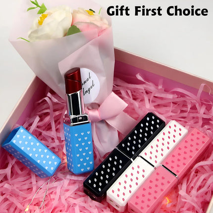 Outdoor Mini Cute Lipstick Inflatable Lighter Windproof Portable Lighter Cigarette Accessories Women's Fashion Smoking Gift
