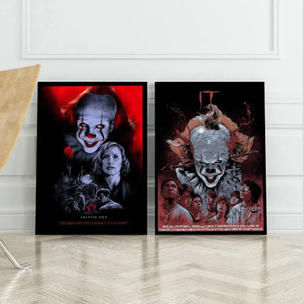 Movie I-It P-Pennywise Poster High Quality Print Waterproof Wall Art Sticker For Bar Living Room Decor Gift
