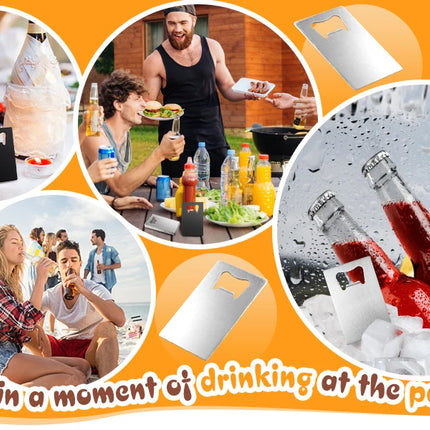 1/10/20pcs Stainless Steel Beer Bottle Opener for Wallet and Pocket, Can Be Carved for Restaurants/bars DIY Wedding Favor Gift