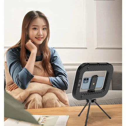 BSLIUFANG Handheld Ring LED Rechargeable Fill light Portable Mobile Phone Live Broadcast Photography Rabbit Cage Selfie Light