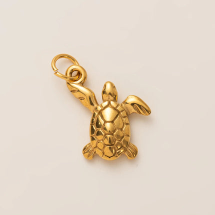Animal Series Pendant Stainless Steel DIY Small Pendant Vacuum Plated 18K Gold Color-Preserving Accessory in Furnace