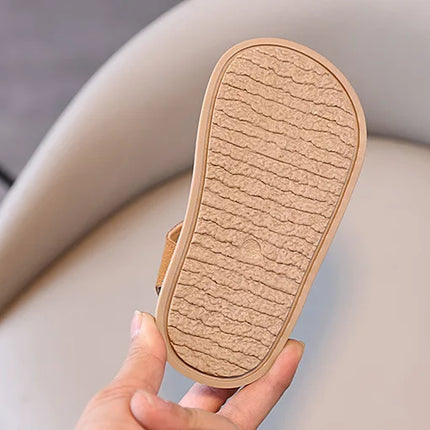 1-6 Years Children Summer Outdoor Beach Shoes Girls Princess Vintage Suede Sandals for Kids Boy 2025 New Arrival Footwear I01121