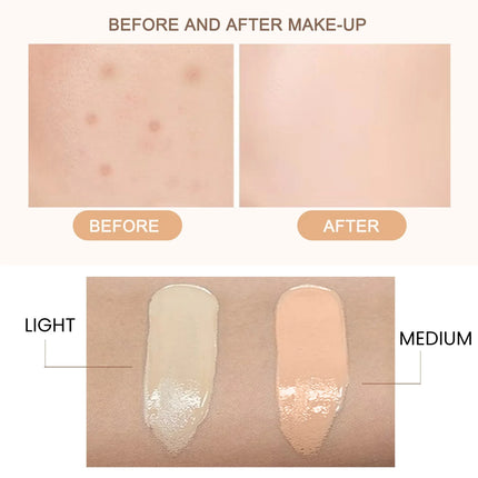 Repair CC Cream Natural Concealer Waterproof Smear-Proof Repair Whitening Skin Moisture Replenishment Liquid Foundation Makeup