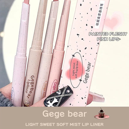 Nude Lip Liner Gege Bear Matte Velvet Lip Liner Pencil Long-lasting Waterproof Draw Lip Line Pen