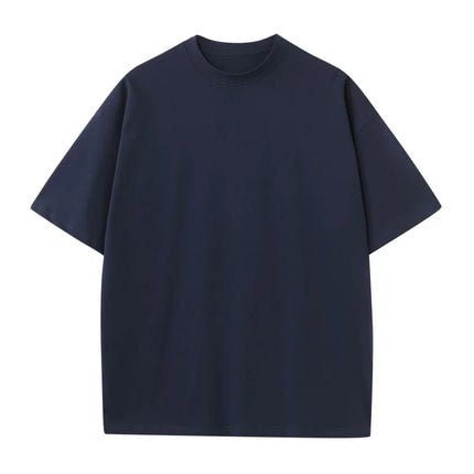 230G M-5XL Solid T Shirt 100% Cotton Gym Sport Fitness Loose Large Size Men Short Sleeve Running Shirt Men Workout Training Tees