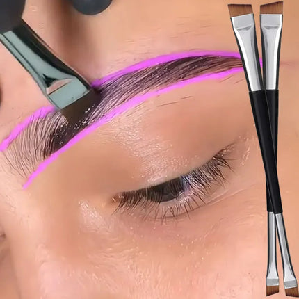 1/10pcs Double Head Blade Eyeliner Eyebrow Brush Portable Soft Flat Fine Eye Liner Brow Contour Makeup Brushes Make Up Tools Set