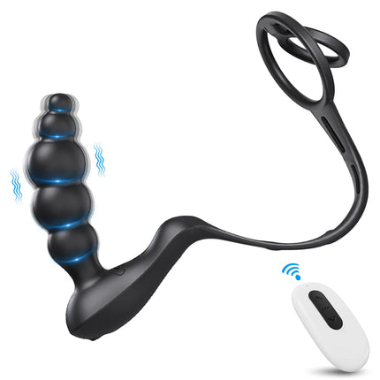 Remote Control Vibrating Butt Plug Cock Ring for Men Prostate Massager for Gay Anal Vibrator Penis Ring Adult Sex Toy for Men