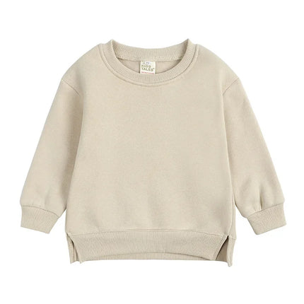 2026 Winter Spring Hoodies Pullovers Kids Boys Girls Clothes Korean Baby Thicken Fleece Sweatshirt Children's Clothing 6M-7T