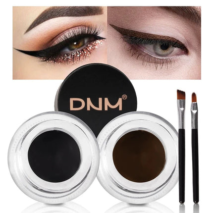 [TE1] 2Pcs Eyebrow Enhancers Makeup Waterproof 3D Natural Eye Brow Pomade Eyebrow Gel Caramel Brown Professional Makeup