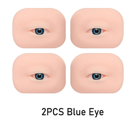 A Pair Three-Dimensional Eyebrow And Eye Module With Eye Practice Skin Simulation Human Soft Silicone Line Eyebrow For Beginners