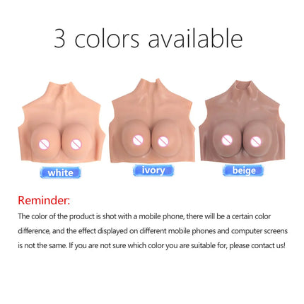 Huge Silicone Breast Forms Plate for Crossdresser Trans Cosplay Transgender with Nipple Areola Fake Boobs Bodysuit Shakeing