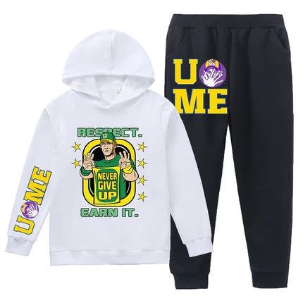 John Cena Double Sided Printing Hoodie Set  Spring Autumn Men  Long Sleeve Coats Suit Boys Uc Me Sweatshirt