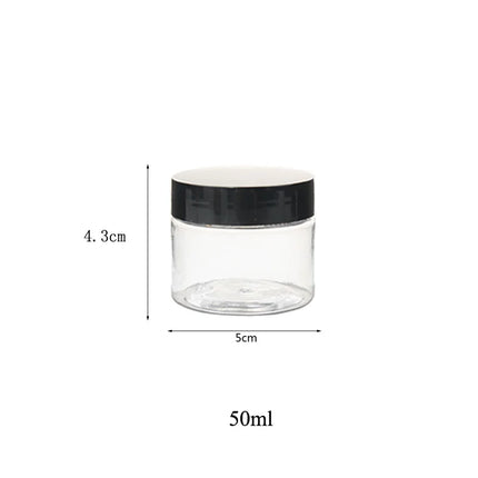 20/30/50pcs 50g 50ml Plastic Cosmetics Jar Makeup Box Travel Face Cream Bottle Container Empty Makeup Jar Pot Refillable Bottles